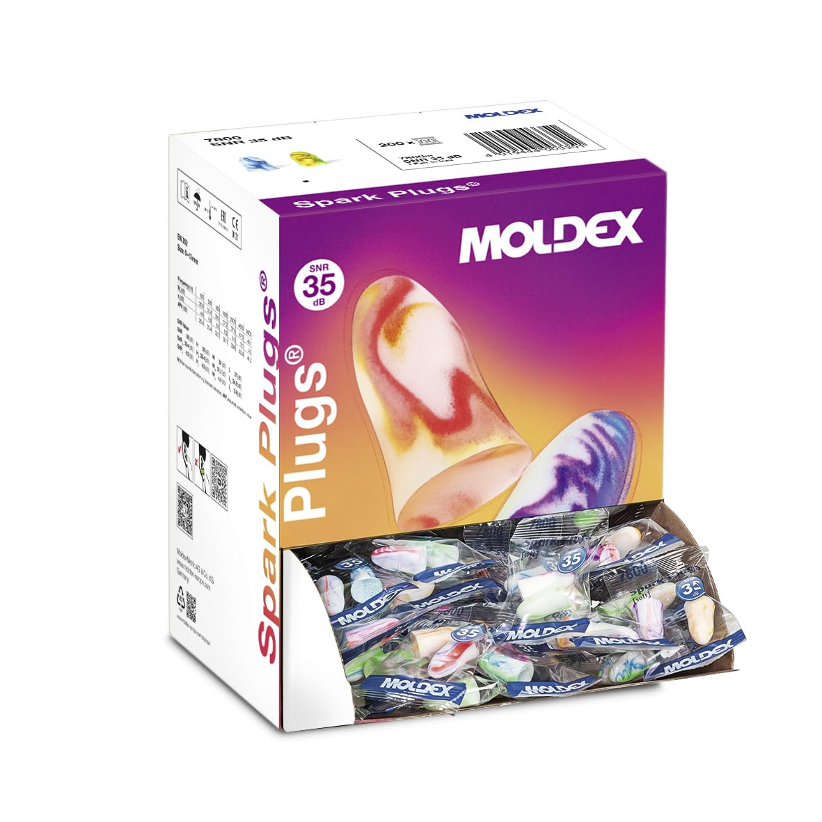 Moldex 7800 - Tapones para los oídos (35 dB, 200 pares)
