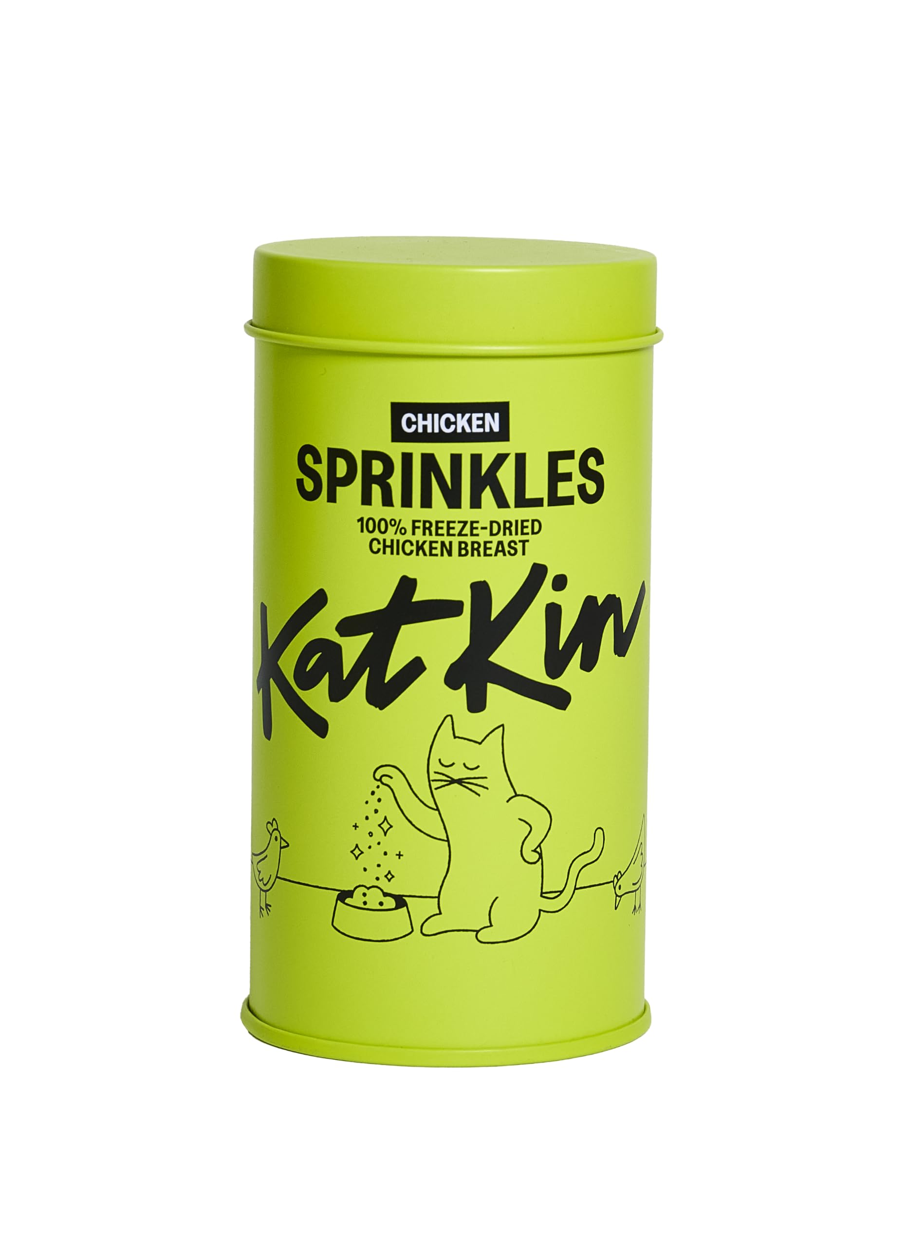 KatKin Chicken Sprinkles - 100% Chicken Freeze Dried Cat Food Topper (25g Resealable Tin)