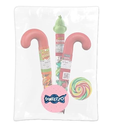 Miniatura 6 de Sweetzo Tubos de plástico para bastones de caramelo rellenos con trozos de mantequilla de maní de chocolate recubiertos y besos envueltos en papel