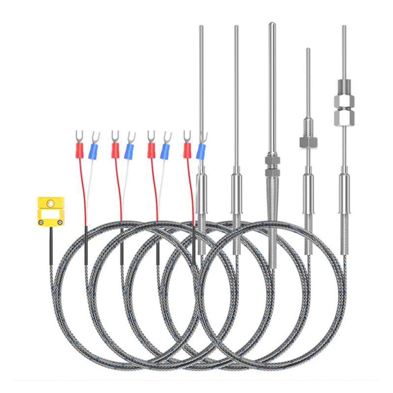 Termopar tipo K, Termopar tipo K WRNK-191 Sensor de temperatura 1mm 1,5mm 2mm 3 metrosm 4mm 6mm 8mm Sonda termopar Temperatura 1100 ℃(Probe Diam 6x1000mm)