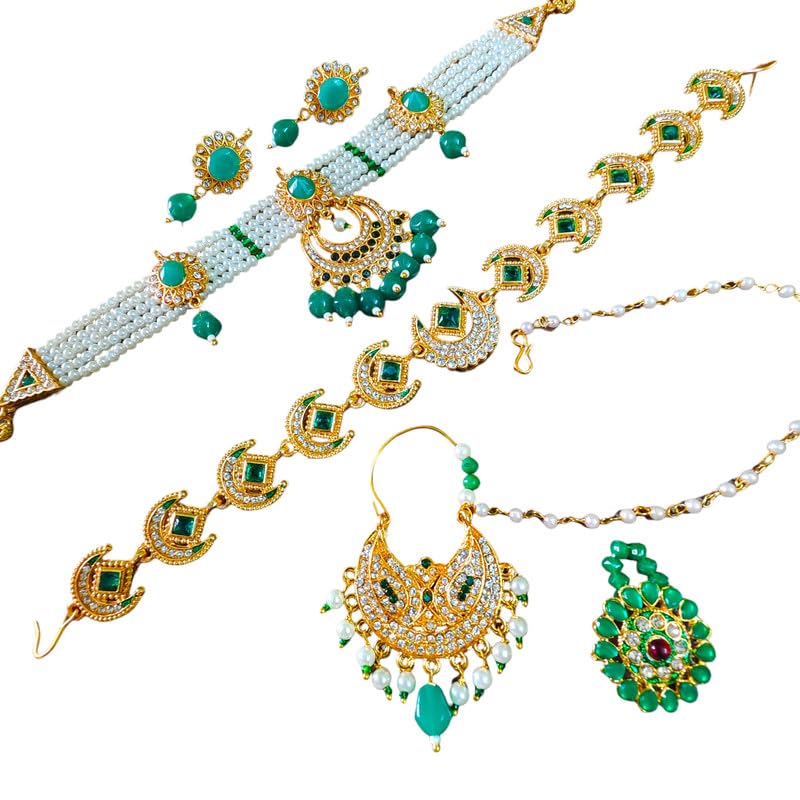 RAJASTHANI GAHANA Festival Combo Jewelry Set For Women & Girls(Green) (B0CH3D6RT9) Amazon Price History, Amazon Price Tracker