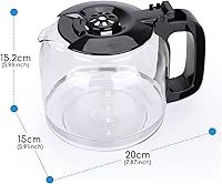 Vista 8 de Jarra de vidrio de repuesto de 12 tazas para cafetera Taylor Swoden modelos 300105REU