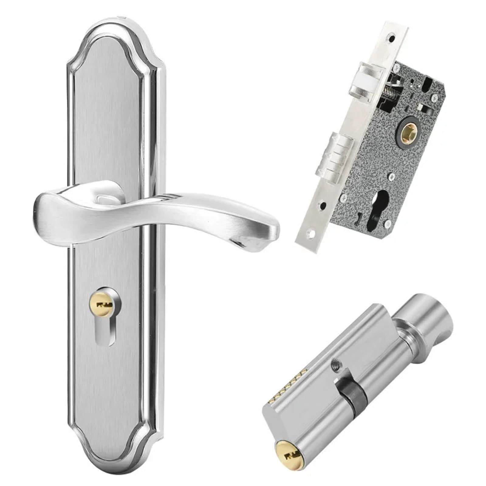 Sxolcoufoh Accessory 304 Stainless Steel Indoor Thickened Pressure Handle Lock 1Pcs(Accessory)