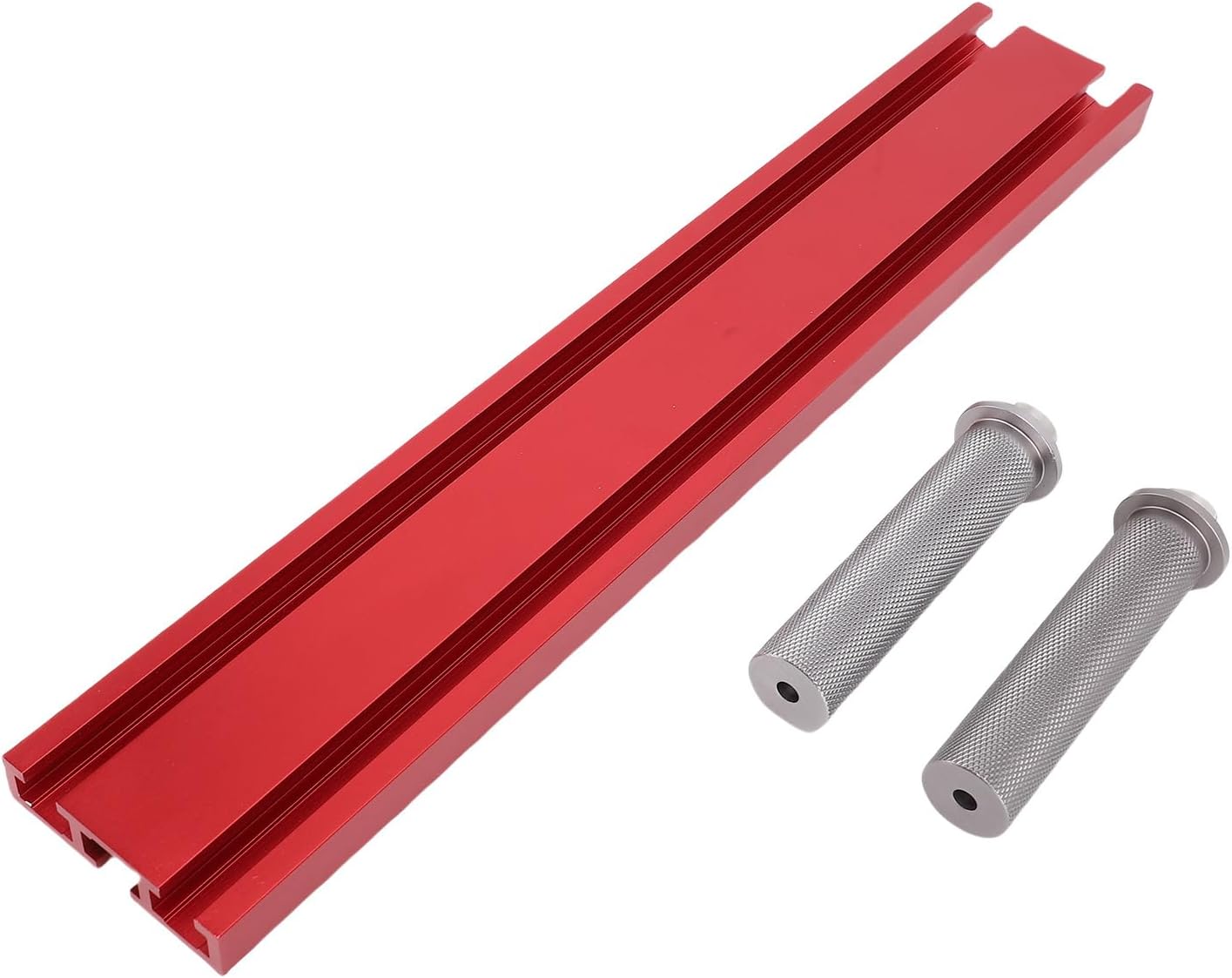 19mm Sliding Slot Fence Kit Aluminum Alloy Saw Table Dog Hole Fence Bench Fence with 2 Stops for Woodworking Saw Table Workbench Drill Press