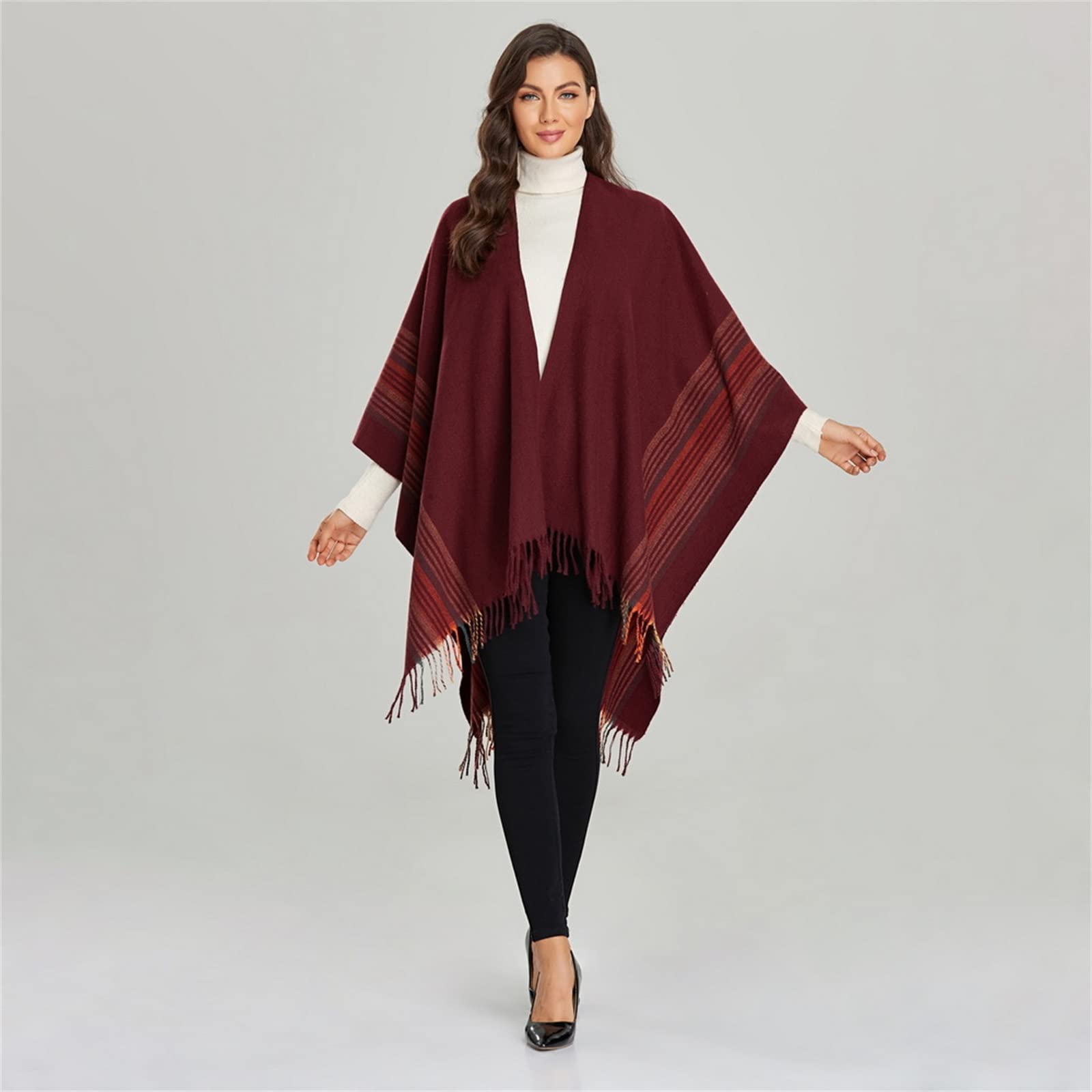 Scialle da Donna Scialle Invernale avvolge Lo Scialle del Mantello Poncho per Le Donne