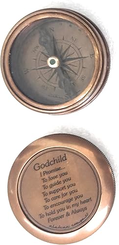 Miniatura 6 de Regalo para ahijado brújula  Godson Goddaughter  I Promise to Love You Bautismo, regalo de confirmación de comunión cristiana, regalos de cumpleaños