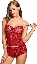 Love Maker Women Babydoll Lingerie Nightwear Top & Shorts Night Dress Honeymoon Soft Net Lace S-3XL