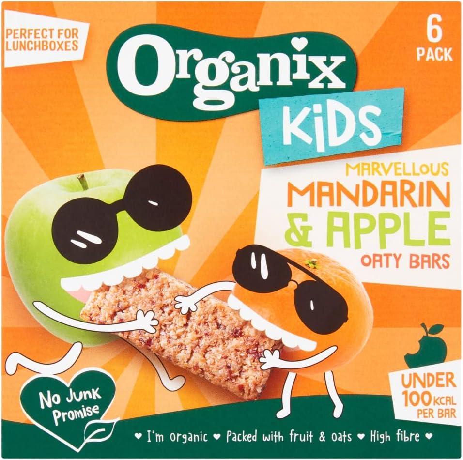 OrganixKids Marvellous Mandarin & Apple Oaty Bars 6 x 23g (138g)