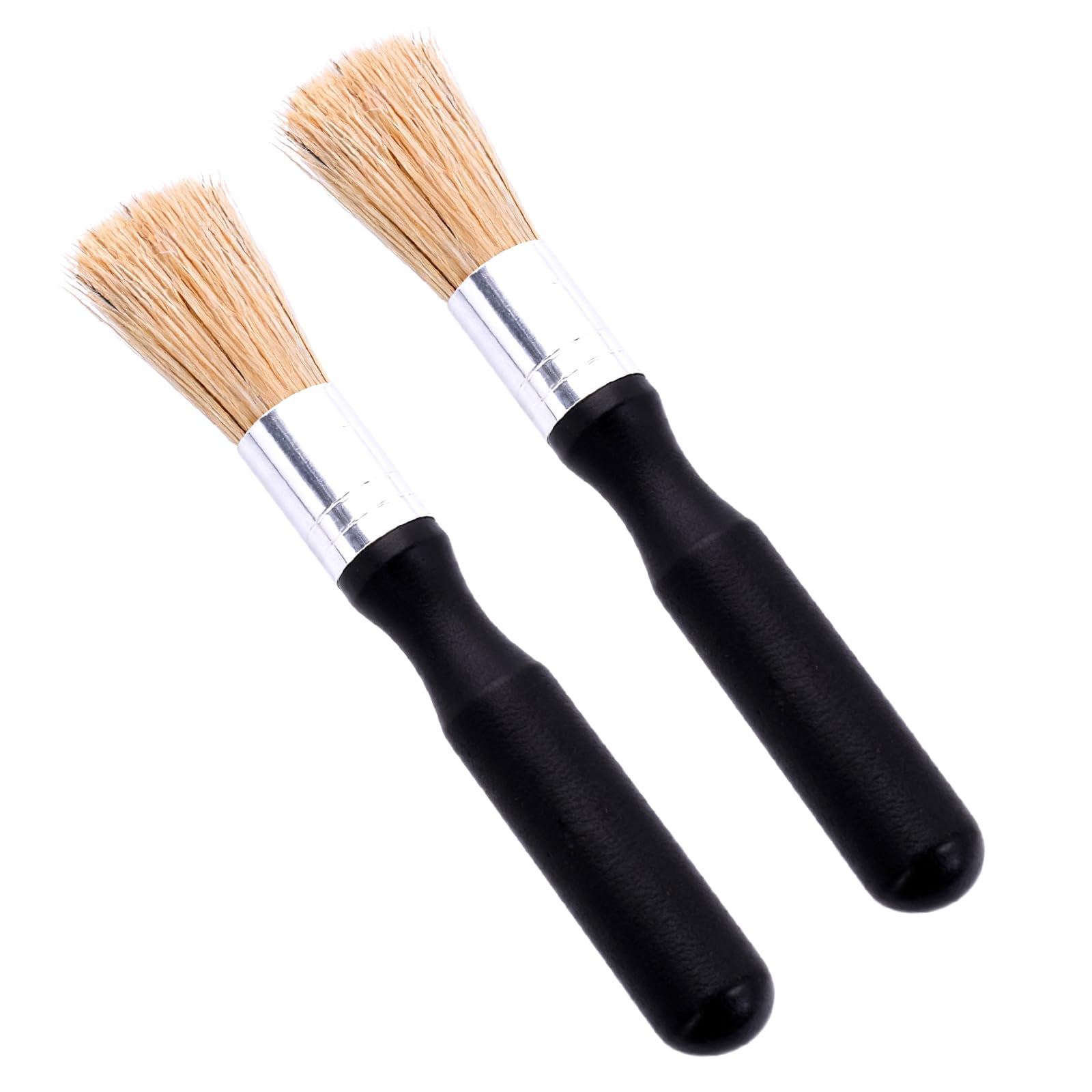 2 Pcs Coffee Machine Cleaning Brushes, Wooden Handle for Espresso Machines