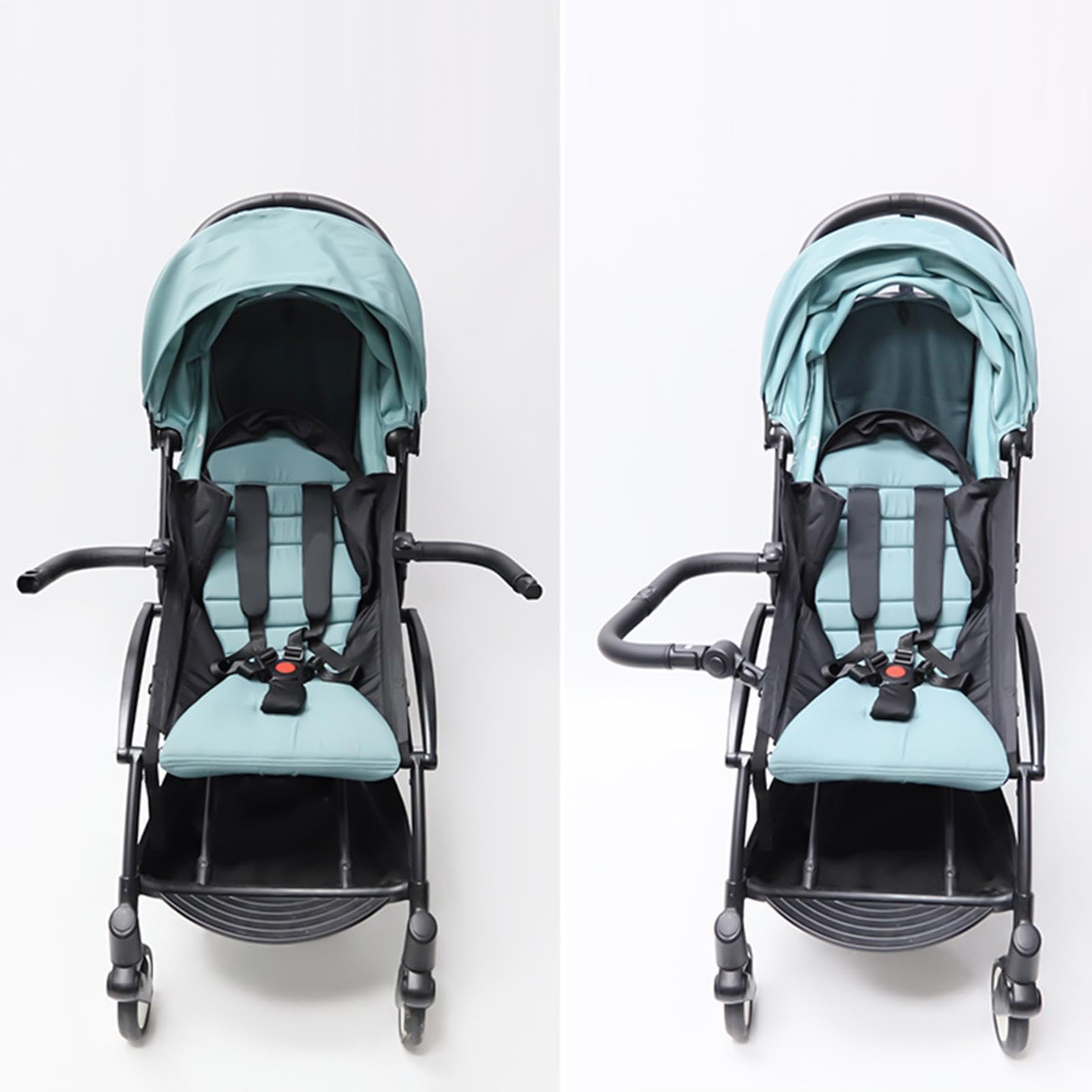 Barre Accoudoir Poussette Cuir PU Réglable Universel