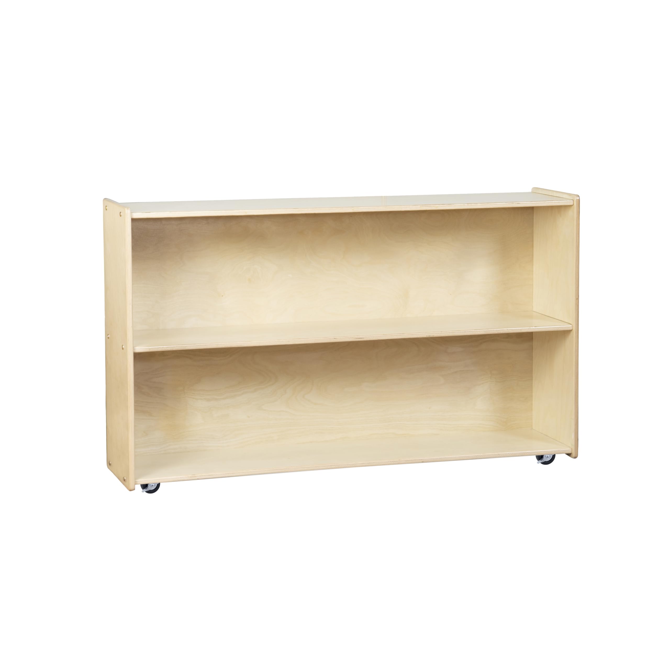 RRI Goods 2 Shelf Montessori Horizontal Bookcase with Wheels (47
