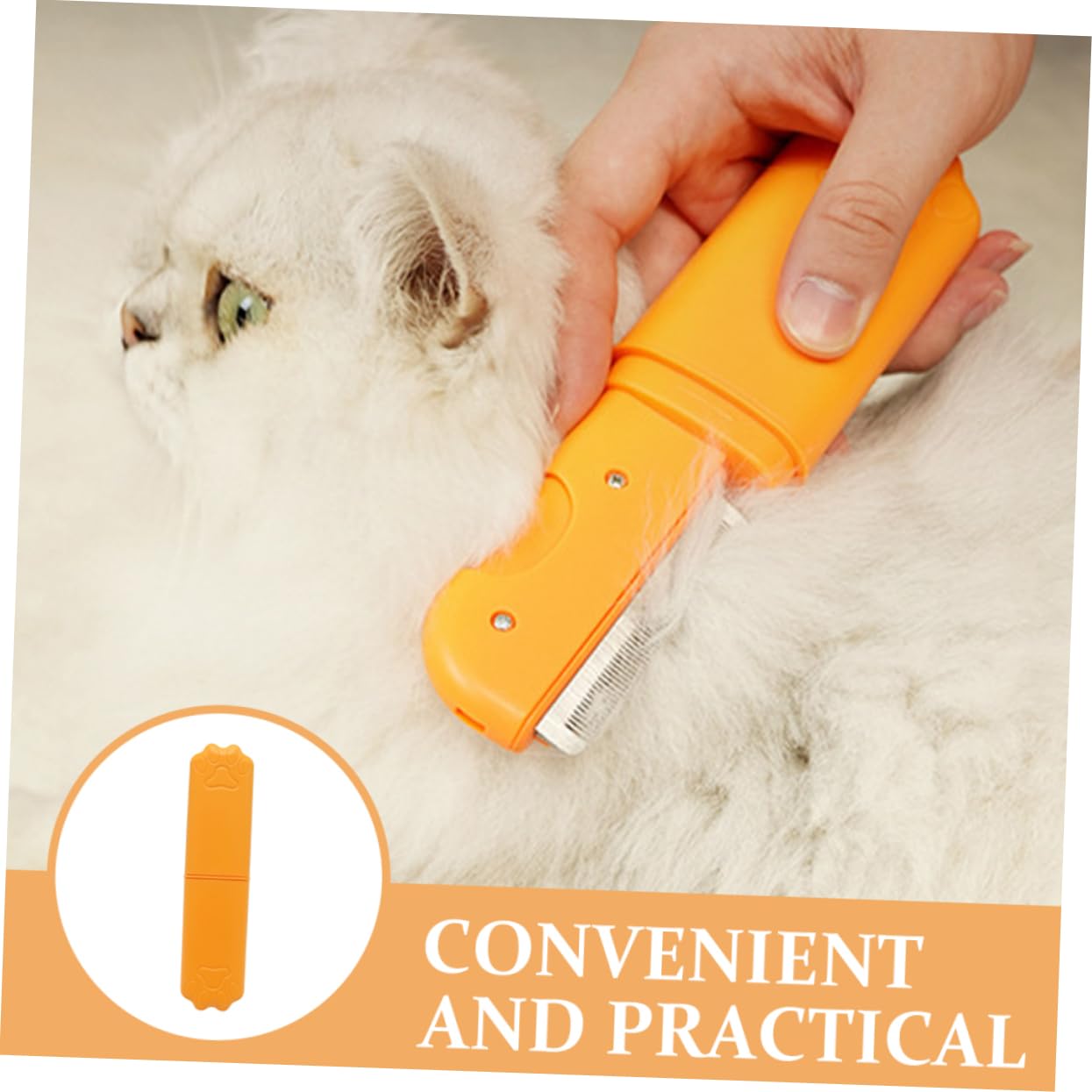 HEMOTON Pet Grooming Comb for Cats Pet Brush for Shedding and Cleaning Fine Tooth Design for for All Fur