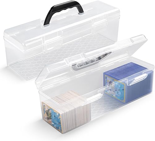 Caja de almacenamiento Toploader, caja de almacenamiento de tarjetas de intercambio, caja de almacenamiento de tarjetas de plástico, funda de
