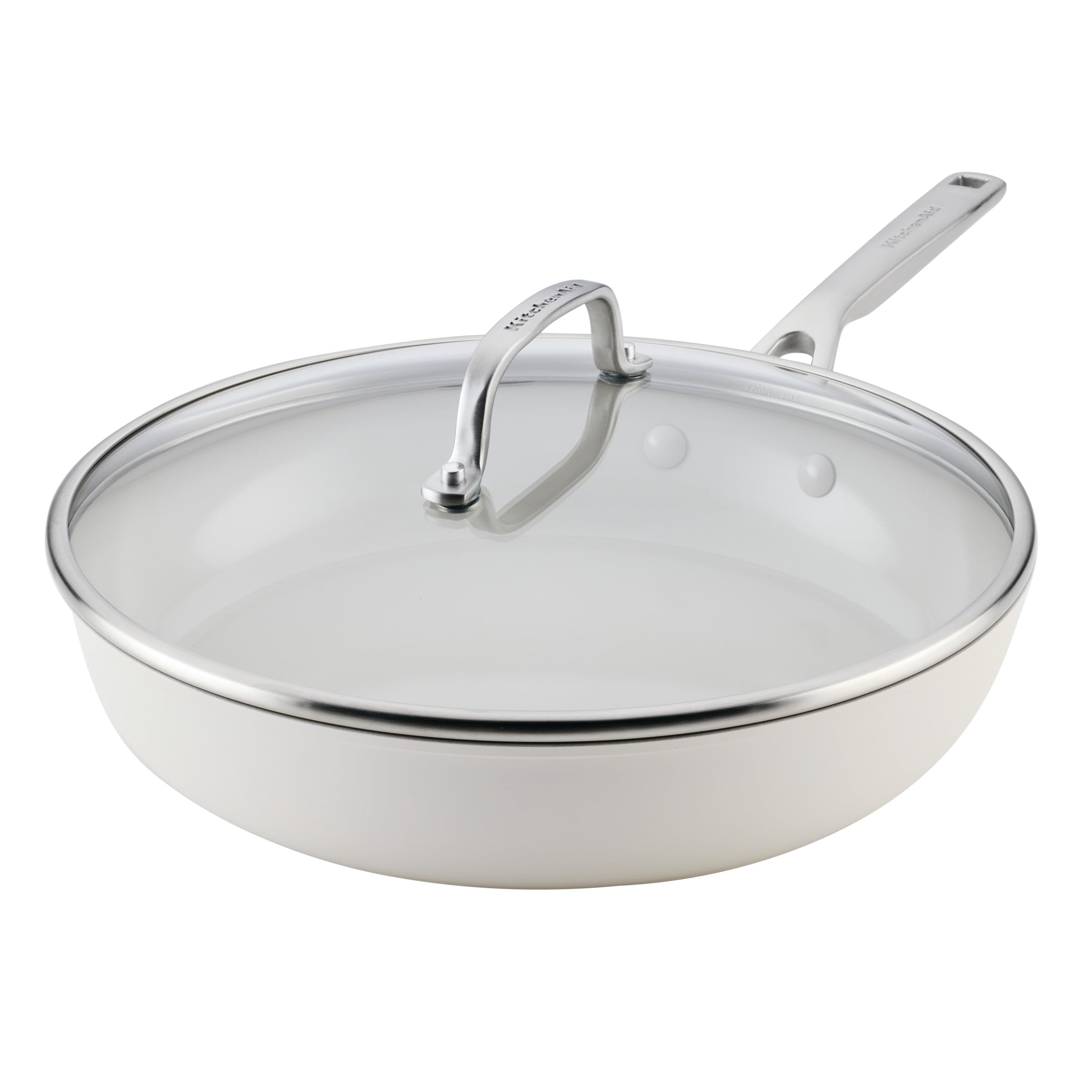 Amazon.com: KitchenAid Ceramic Frying Pan with Lid, 12.25-Inch