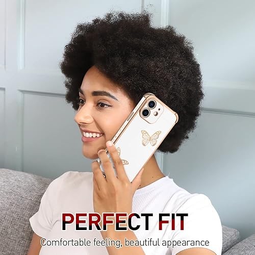 Miniatura 6 de OOK Funda compatible con iPhone 12, funda de lujo con borde chapado en el borde y protección completa de la lente de la cámara, funda de teléfono