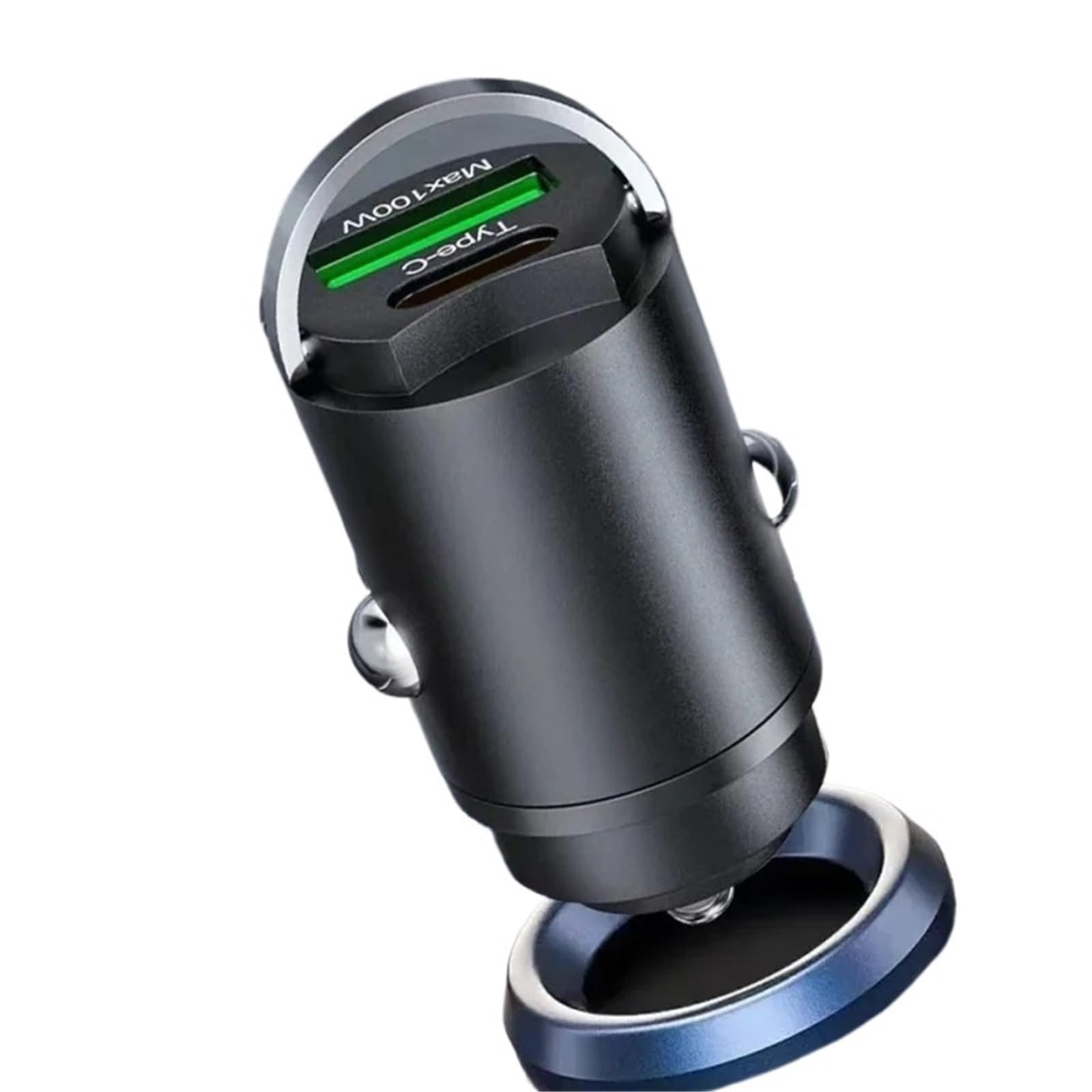 caricabatterie auto, Caricabatterie mini USB for auto a doppia porta da 100 W(200W Dual USB Black)