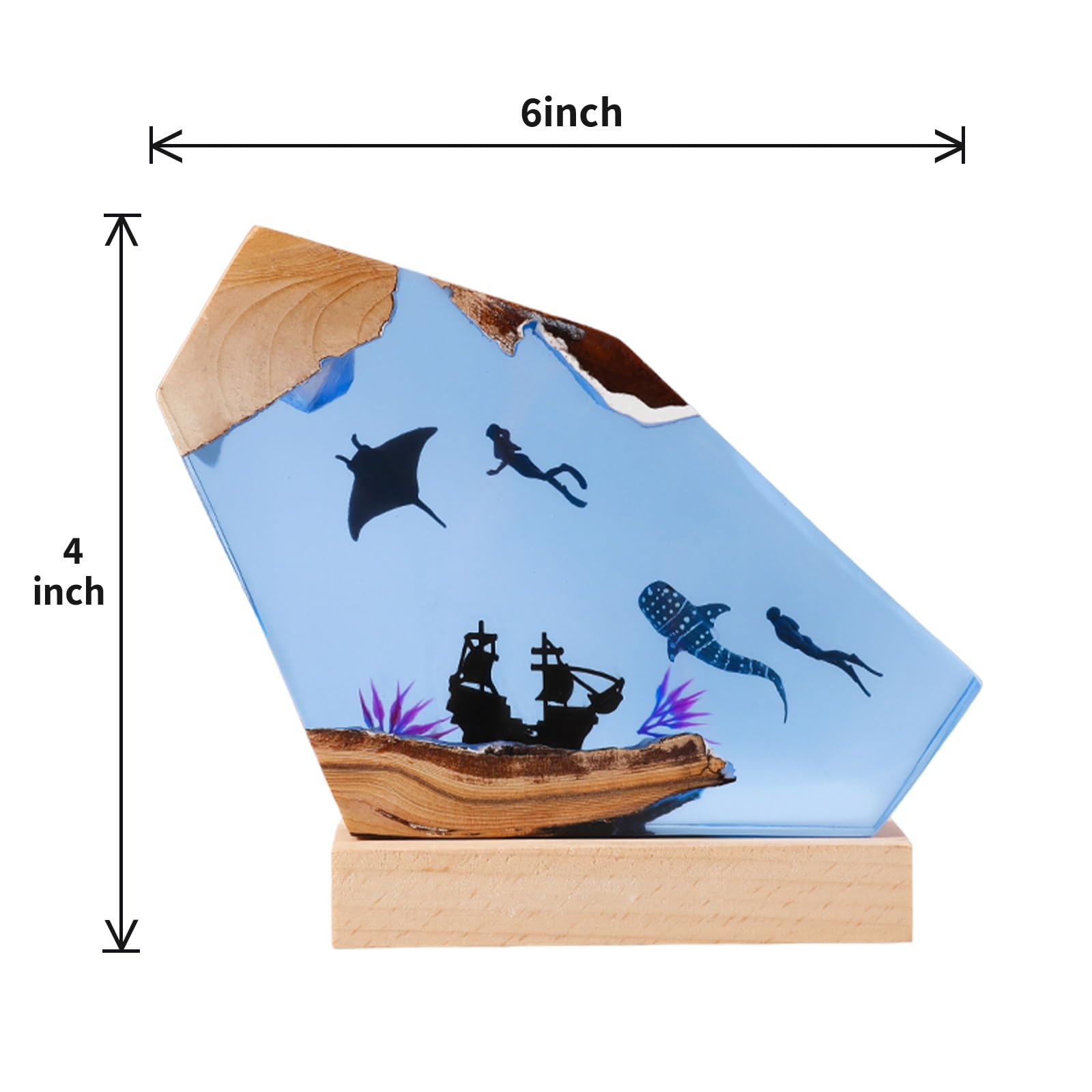 売り切れました。流木ローテーブル『癒しビーチ』LEDランプ