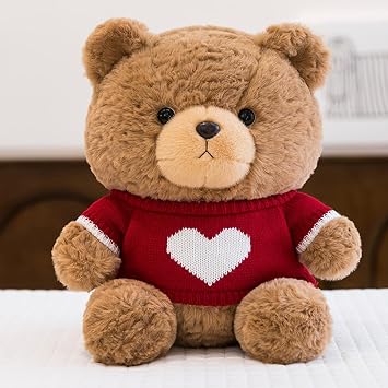Teddy Bear Stuffed Animal, Cute Bear, Animal, Hugging Pillow, Fluffy, Soft, Small, Sewing Wrapped, Cute, Animal, 9.8 inches 25 cm, Healing Type, For Kids, Lover, Girlfriend, Image 01, Girl