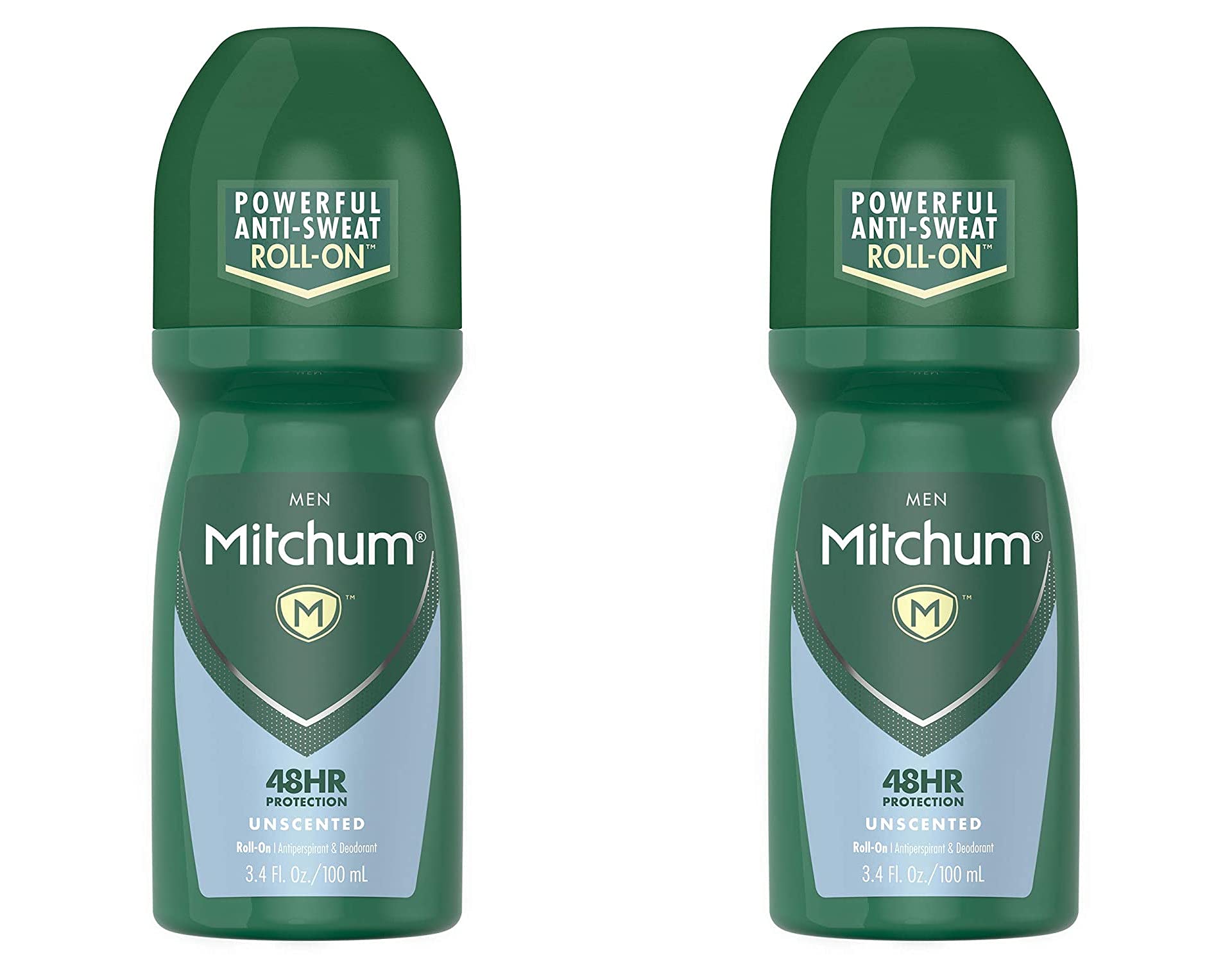 MitchumMen Roll-On Antiperspirant & Deodorant, Unscented 3.4 fl oz(pack of 2)