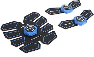 Pssopp Abdominal Muscle Stimulator, EMS Pads Portable Muscle Trainer Abs Stimulator Abs Abdominal Trainer EMS Abdominal Muscle Patch for Abdomen Arm and Leg Training