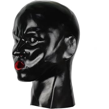 Amazon Exlatex解剖学的ラテックスマスク重いゴムに赤い口の鞘が付いている舌と鼻のチューブ ワンサイズ 黒 コスプレ 仮装 通販