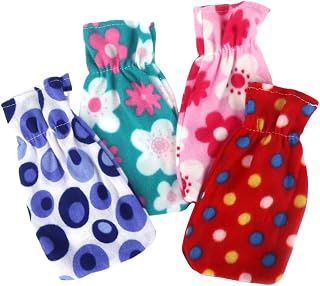 Four-piece velvet hot water bottle sleeve set