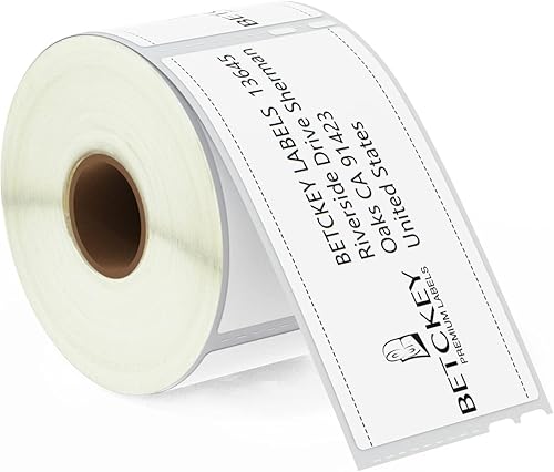 Miniatura 9 de BETCKEY - Compatible con DYMO 30323 2-18 x 4 pulgadas adhesivo permanente fuerte y perforado compatible con impresoras de escritorio Rollo DYMO 4XL