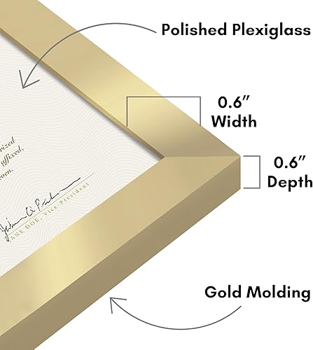 Vista 366 de Americanflat Portarretratos de 5 x 6 pulgadas con plexiglás pulido, juego de 5 portarretratos de 2 x 3 pulgadas con paspartú o para fotos de 5 x 6