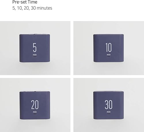 Miniatura 5 de mooas Paquete de temporizador multicubo, blanco (5, 15, 30, 60 minutos) y violeta (5, 10, 20, 30 minutos), reloj y alarma, juego de temporizador