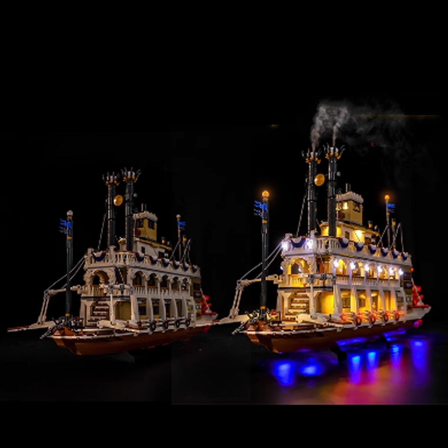 LED Lighting Kit Compatible with Lego 21356 Canal Steamboat Series LED Light Set (Model Kit Not Included - Lighting Components Only) (Upgrade Remote Control Version)