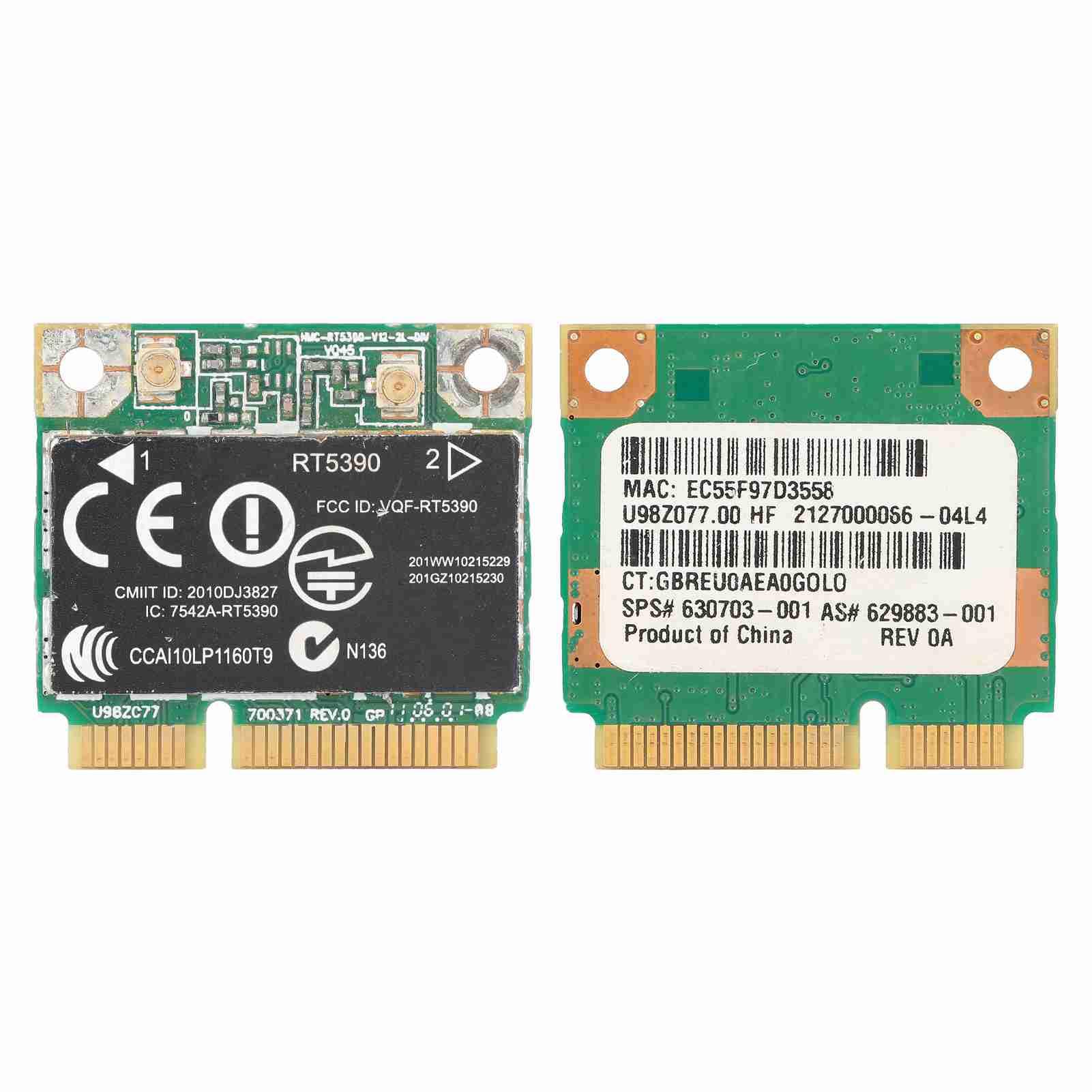 Annadue Scheda di Rete Wireless per HP, RT5390 SPS: 630703-001 Scheda Wireless Half Mini PCIE 802.11N WLAN.