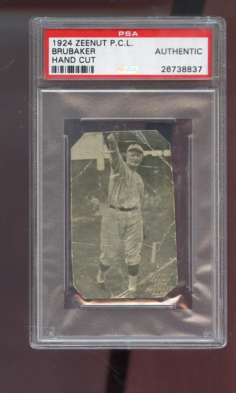 1924 Zeenut Zeenuts Ray Brubaker PSA AUTHENTIC Graded Baseball Card Pacific Coast League PCL P.C.L. Oakland Oaks