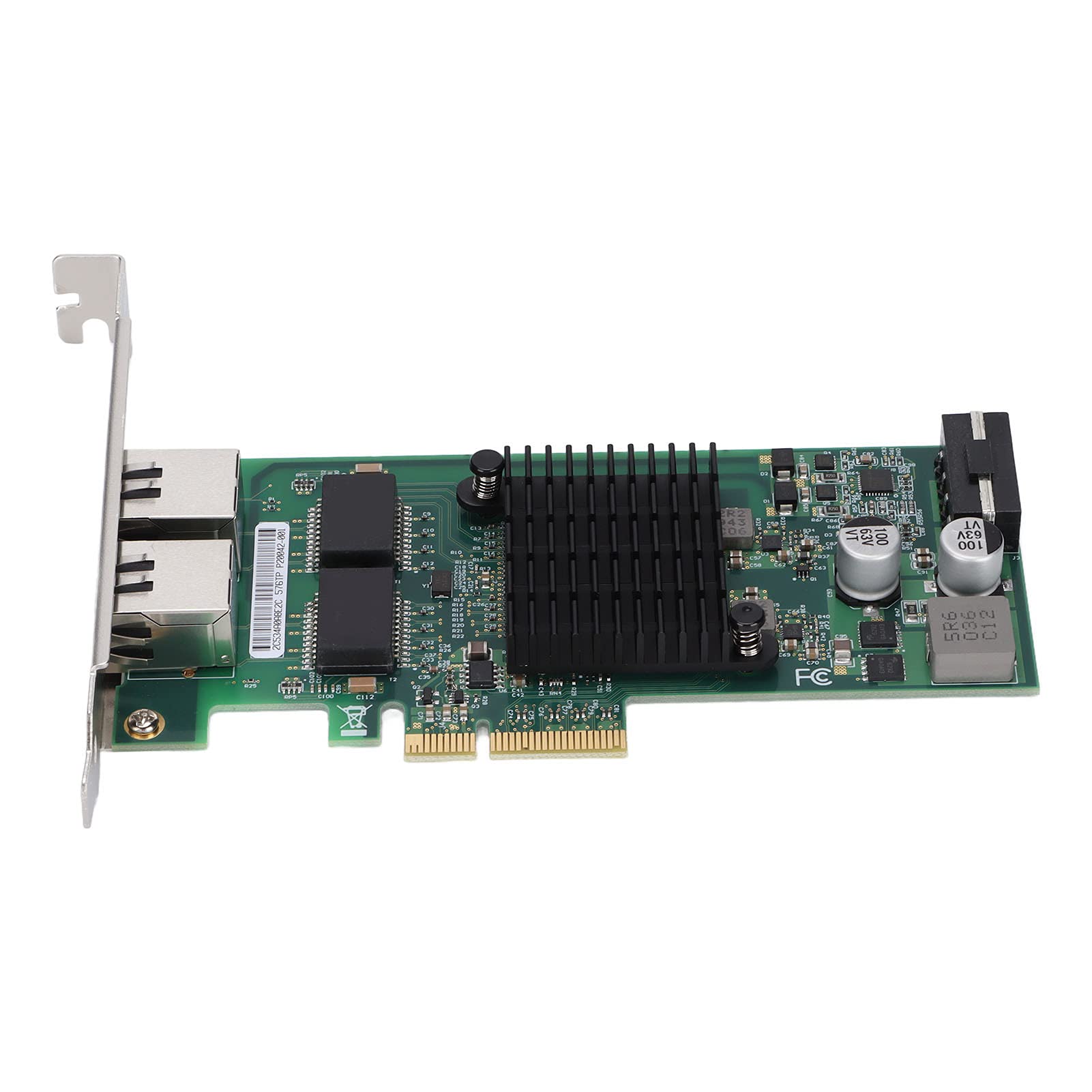 Bewinner Scheda di Rete Gigabit, PCI‑E X4 Rj45 Adattatore di Rete a Doppia Porta Gigabit 10/100/1000Mbps con Porta Elettrica Supporta Frame Jumbo, Tso, VLAN, PXE, WOL
