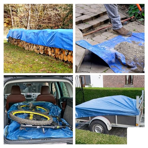 Lona repelente al agua Perel de poliéster 110 g/m² toldo impermeable con 16 ojales 4