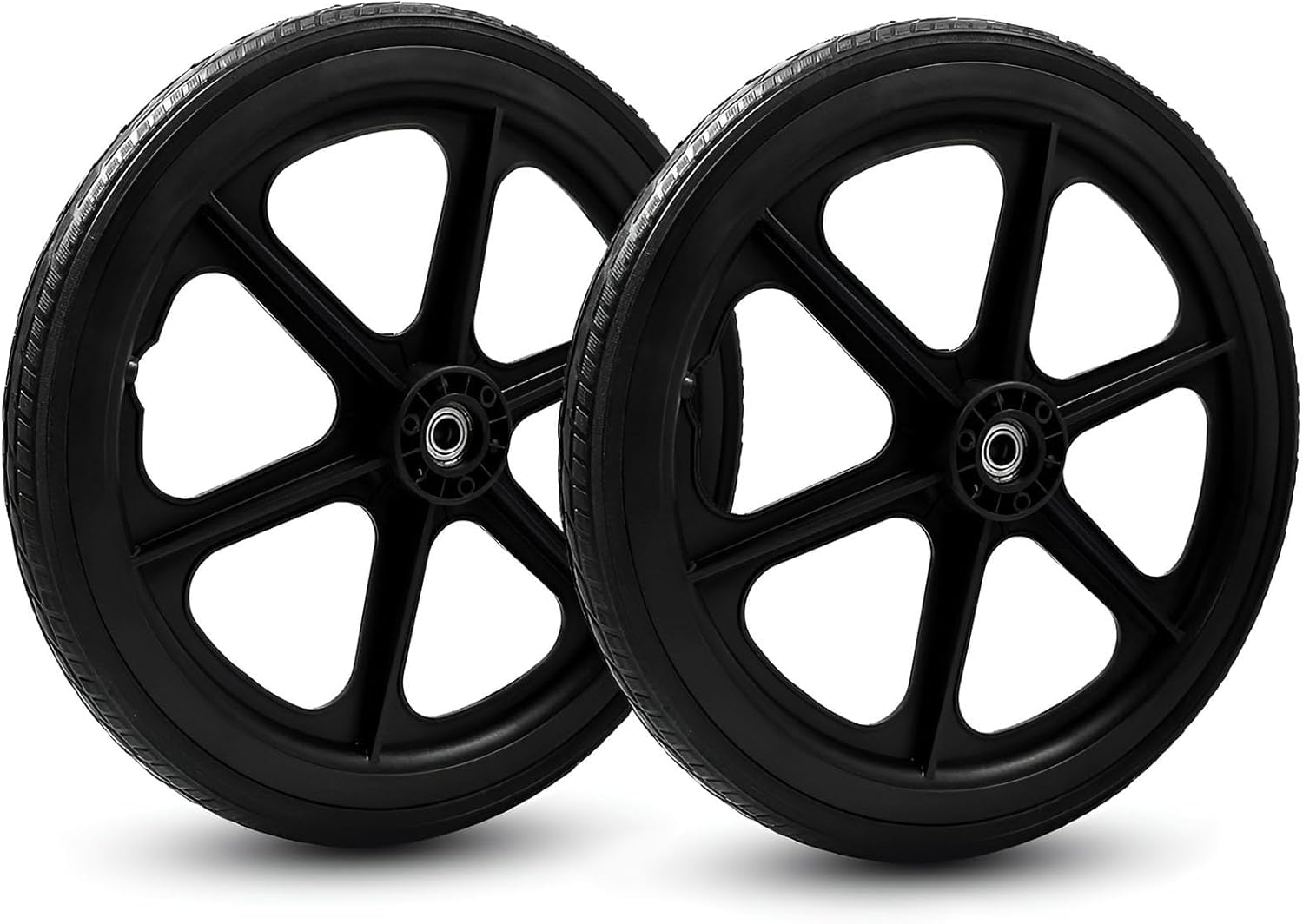Ruedas De Repuesto para Silla De Ruedas De 15 Pulgadas, Conjunto De Rueda Trasera De 16 X 13/8, Rueda Trasera De Neumático Sólido para Piezas De Repuesto De Sillas De Ruedas Man, Black, 38 cm/15 in