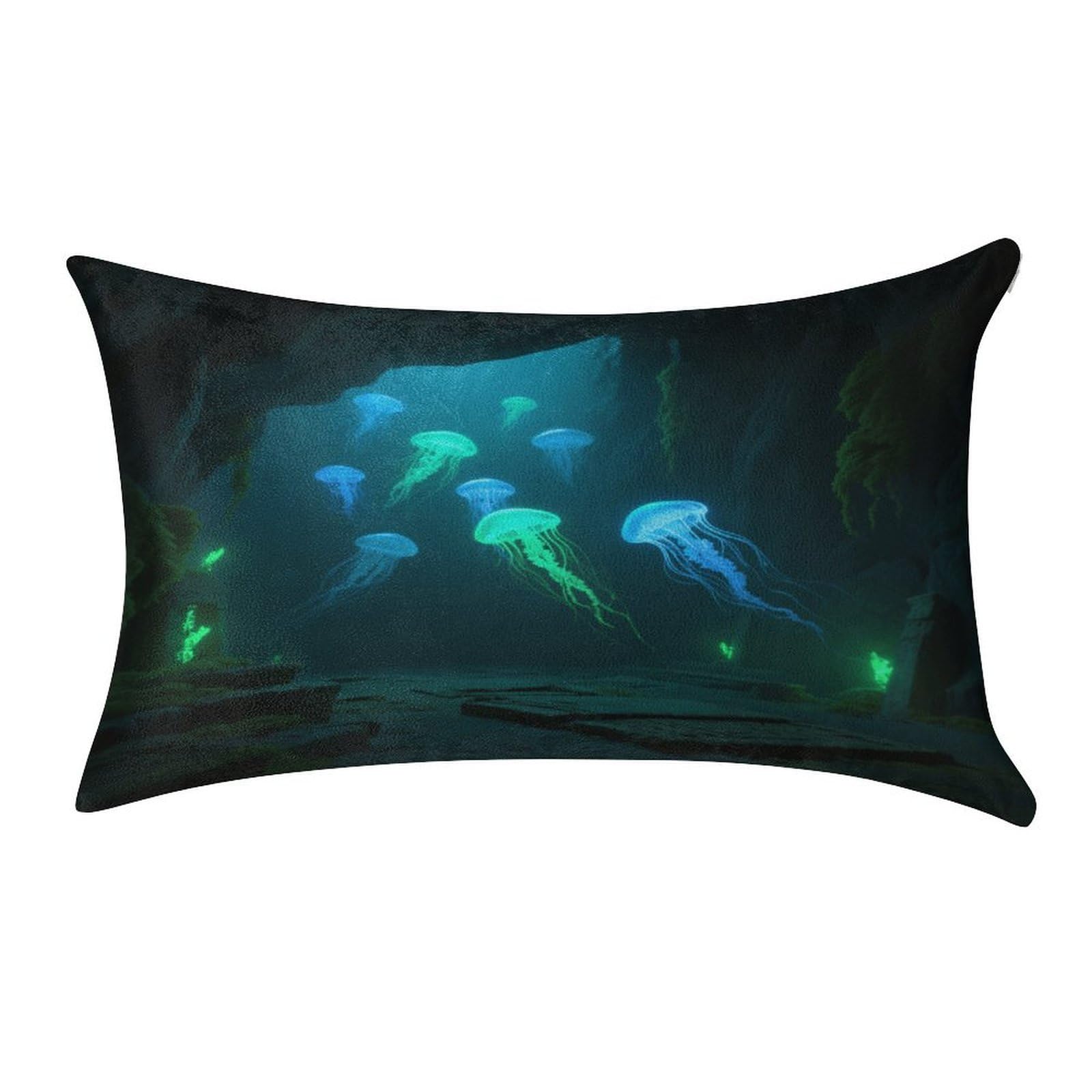 Fekiloot Style Jellyfish Deep Sea Cave Pillow Covers Home Decor Pillow Cases