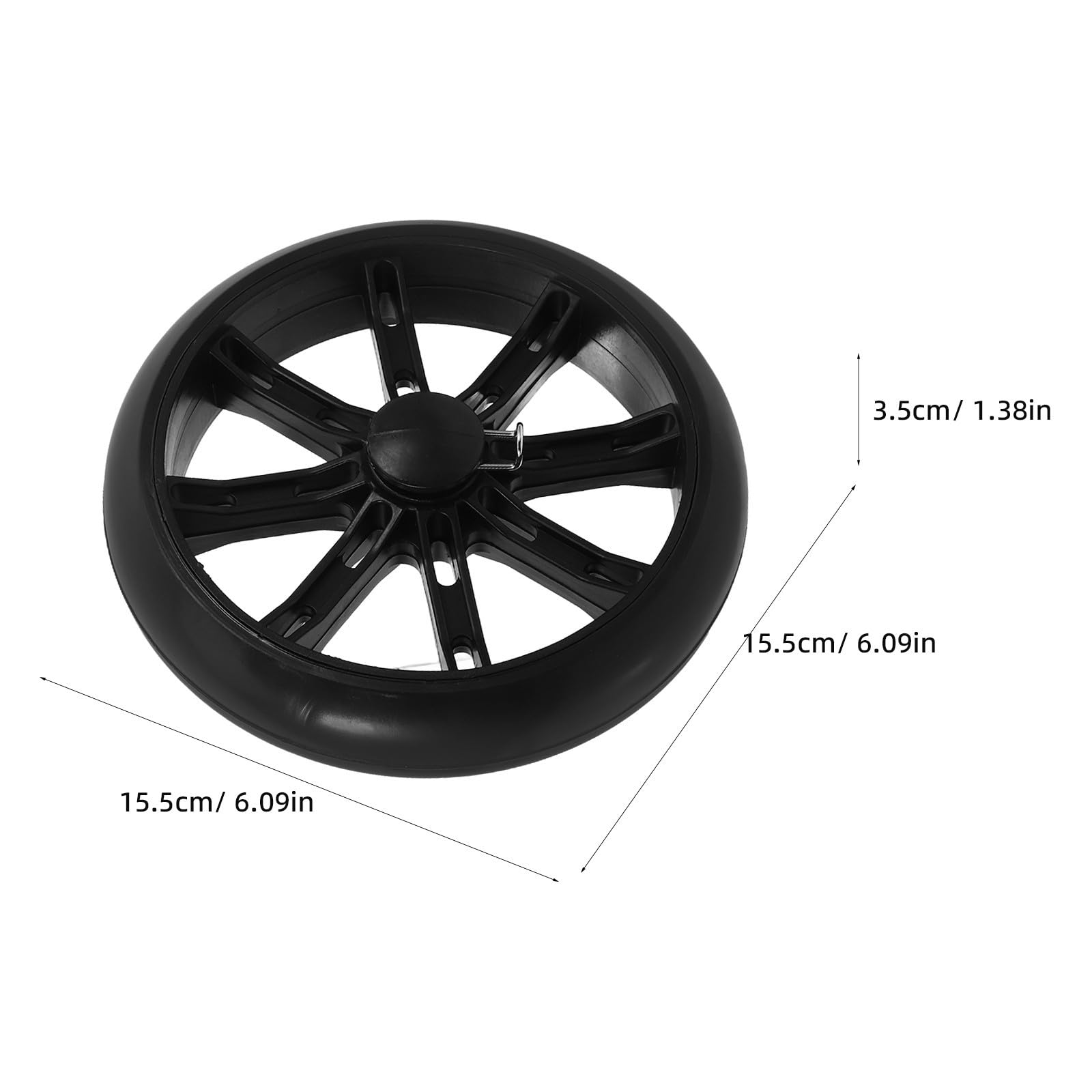4 Piezas Rueda Trasera de Repuesto para Carrito Plegable Resistente y Fácil de Instalar para Uso Diario Exteriores