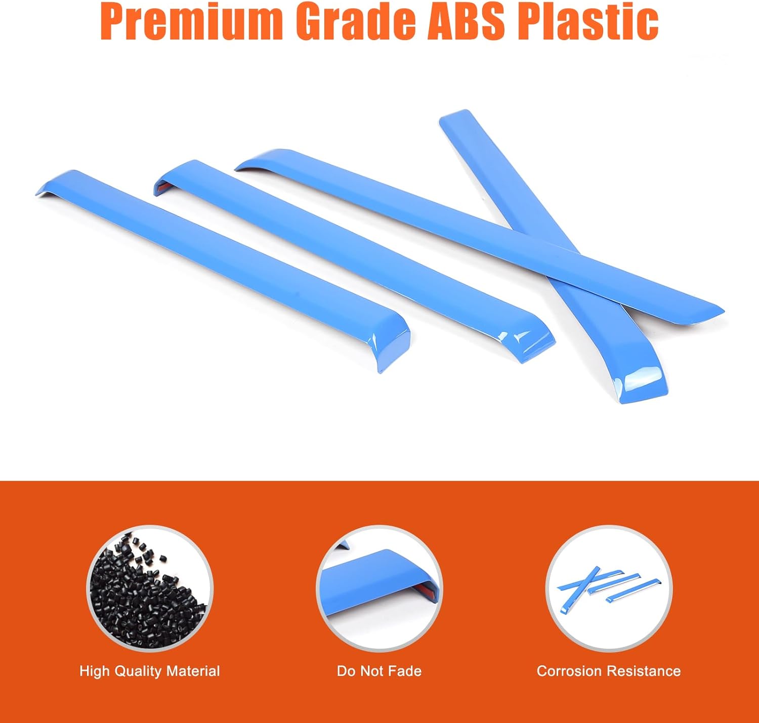 Car Interior Door Protector Trim Strip,Door Armrest Panel Cover Trim Compatible with Toyota Tacoma 2024 2025+ Not Fit TRD Version ABS Front Rear Interior Door Panel Trim Strip (Blue)