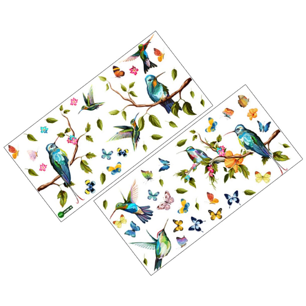 GLEAVI 3 Set Adesivi Statici per Finestre con Design Primaverile Uccelli e Farfalle Decorazioni Adesive per Specchi Facili da Applicare e Rimuovere per Festive e Calde