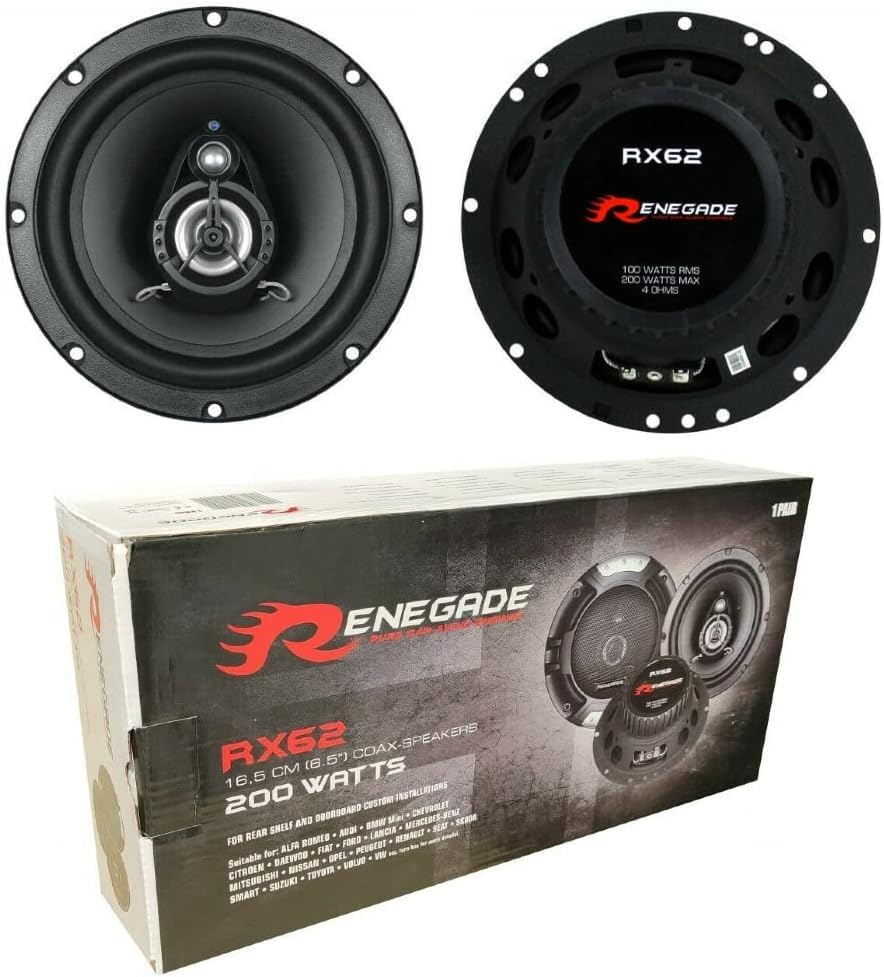 Kit Altoparlanti Coassiali 165mm 200W Per Fiat Panda 169 2003-2012, Con Anelli E Cavi Adattatori