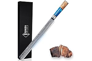 SENKEN 12" Damascus Steel Brisket Knife - Tsunami Collection