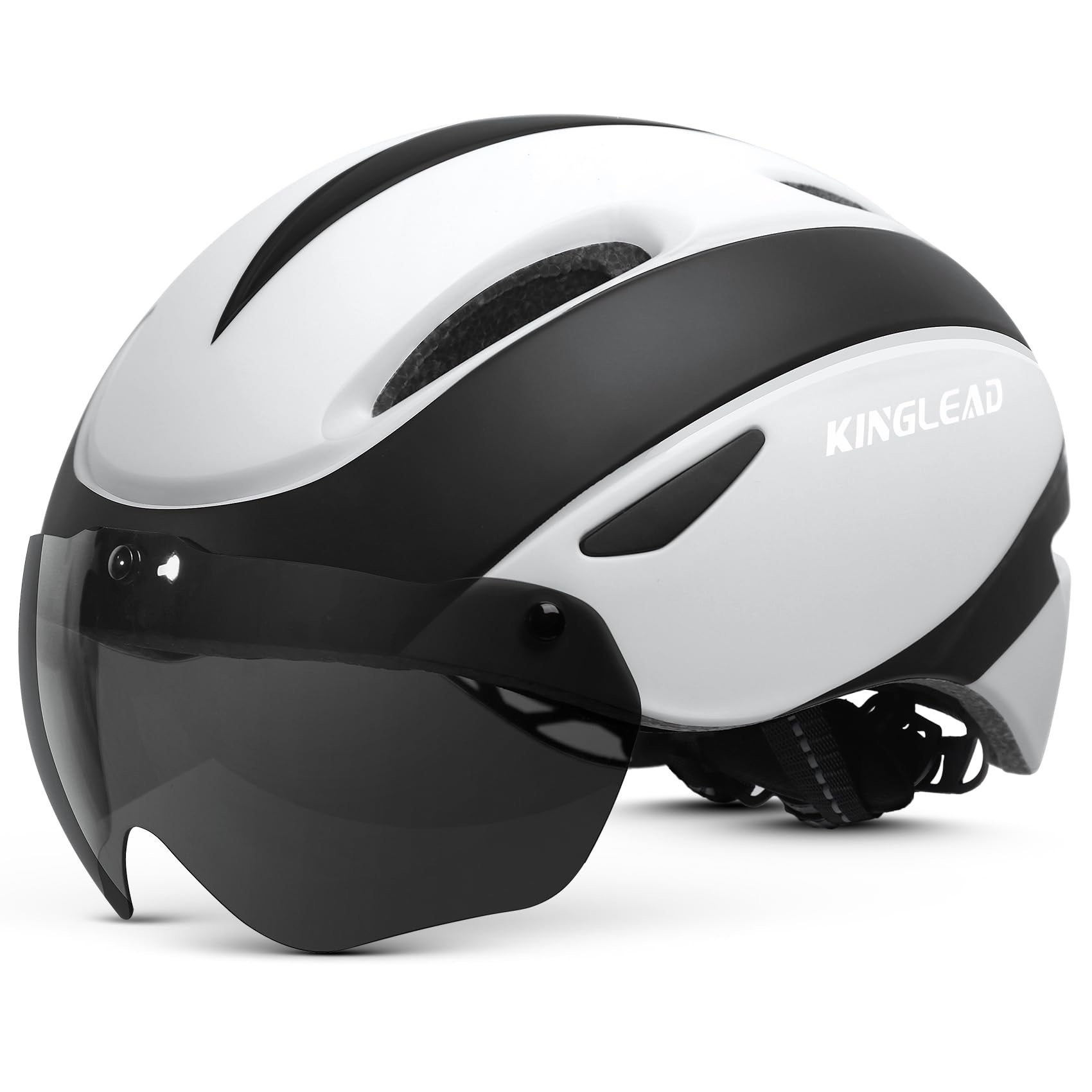 KINGLEAD Casco da Bici per Uomo e Donna, MTB Con Visiera Rimovibile, Traspirante Ultraleggero e Regolabile