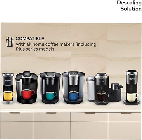 Miniatura 5 de Solución descalcificante para cafeteras (paquete de 2, 28 onzas en total)  Elimina la cal, restaura el sabor y el rendimiento  Descalcificador