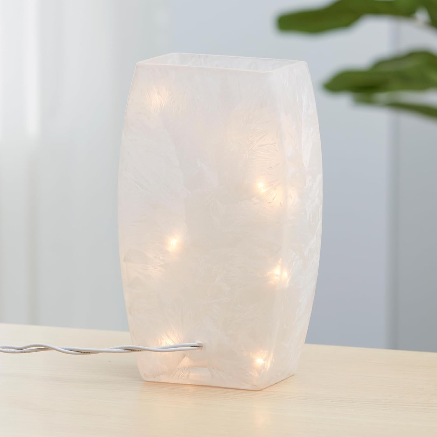 Personalization Universe Snowman Repeating Name Personalized Christmas Small Frosted Tabletop Light