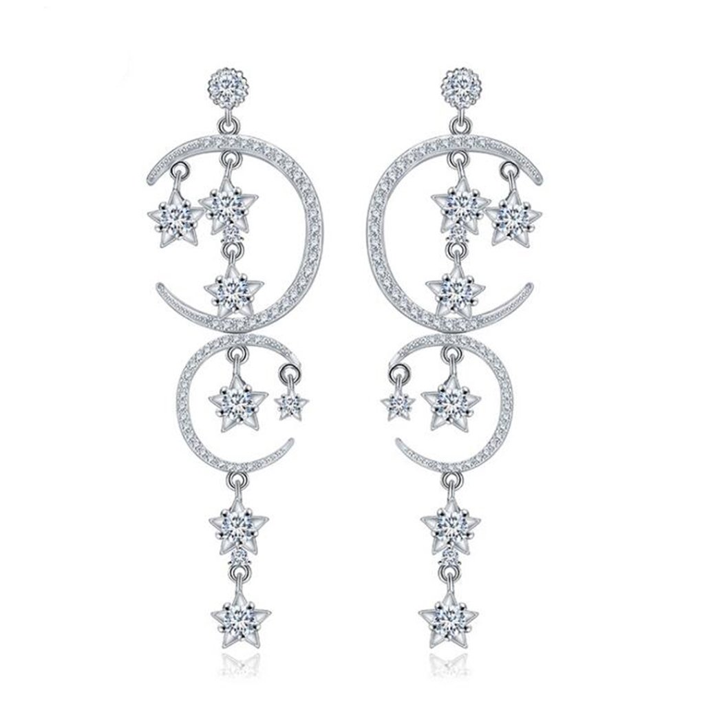 Hasnsofie Creolen Silber 925, Klein Zirkonia Ohrringe Silber