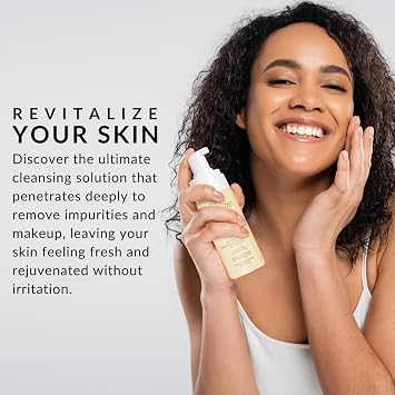 Flori Roberts Perfect Tone Cleansing Foam, Gentle Purifying Face Wash for Women of Color or Deeper Skin Tones, for Normal, Dry, Oily, Sensitive Skin, Nourishing and Hydrating