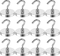 Vista 45 de LOVIMAG Ganchos magnéticos, paquete de 12 ganchos magnéticos de 30 libras + gancho magnético 2026 Cruise Cabin Ship Essentials Heavy Duty Strong