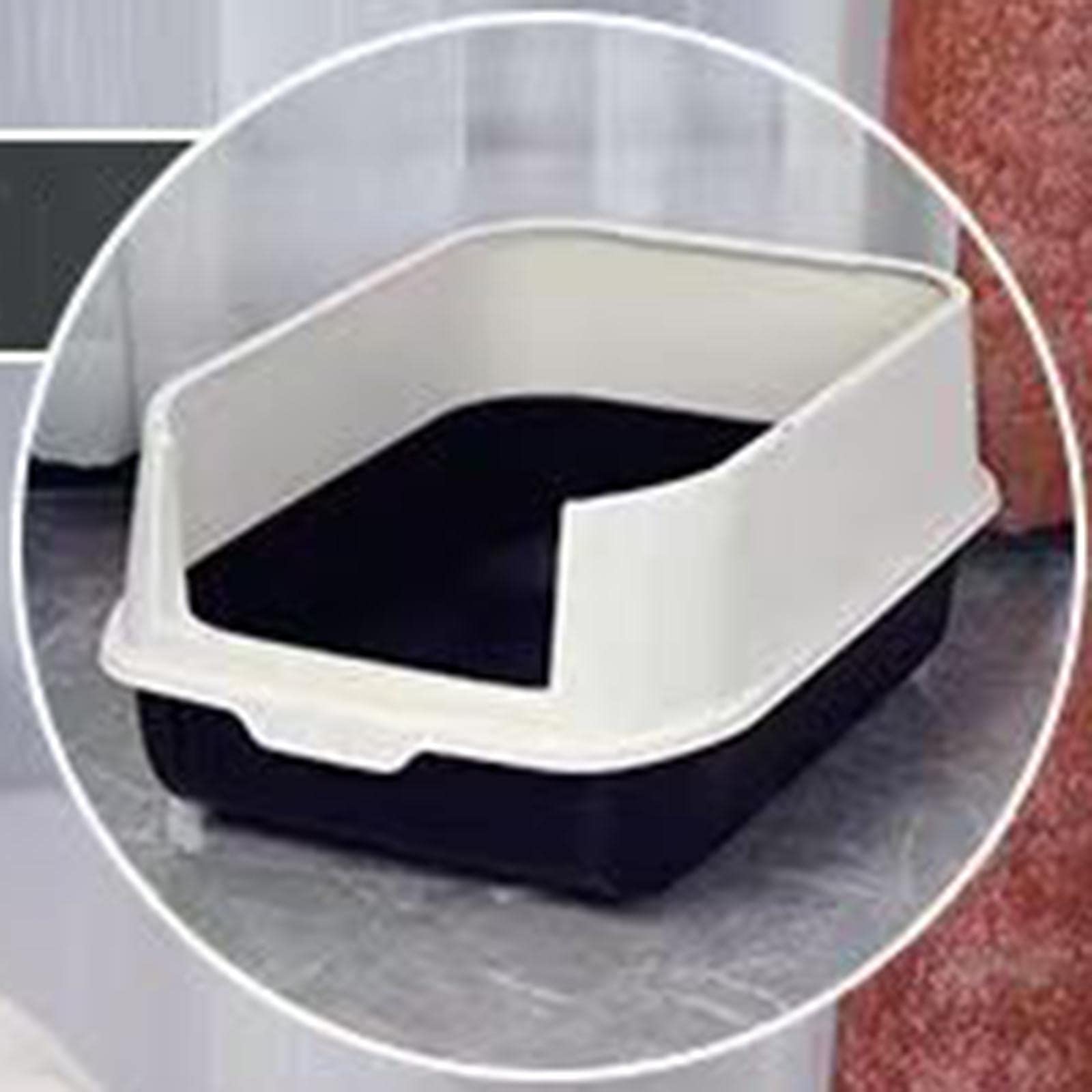 Arenero Cerrado para Gatos Y Gatitos, Cubierto, Fácil de Limpiar, con Puerta, Ideal para Viajes Y Entrenamiento de Gatitos Pequeños, Negro