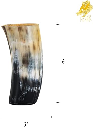 Miniatura 4 de FENRIR Vasos de cuerno vikingo de 12 oz para copas de vino de cerveza de cerveza y vino, regalos para hombres, juego de 4 con abridor