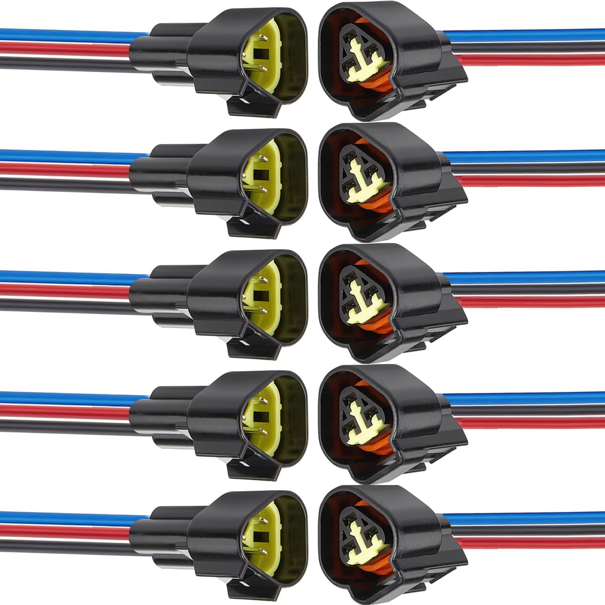 Laisomeke 3 Pin waterproof electrical connector, 16 AWG Wire male and female electrical connectors for Car, Boat, Truck, and other wire connections(